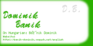 dominik banik business card